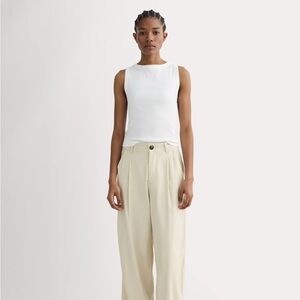 Everlane Cream Wide Leg Pants